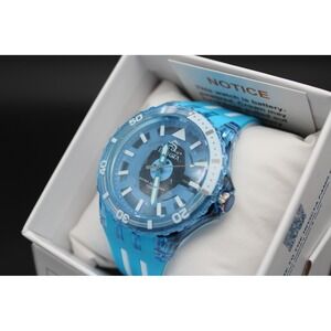 Invicta Subaqua 69449 Light Blue Translucent Silicone Strap Watch 100M Water Res